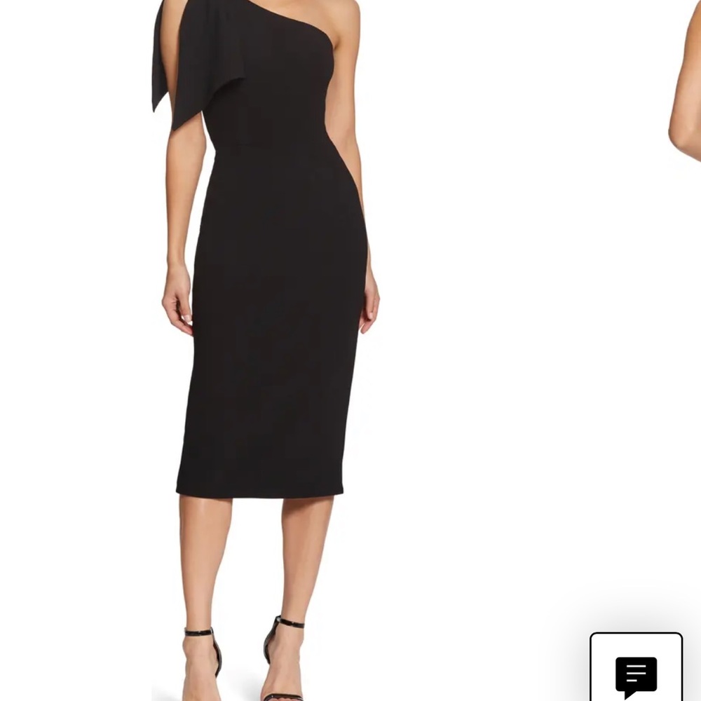 Black cocktail one shoulder dress, brand new